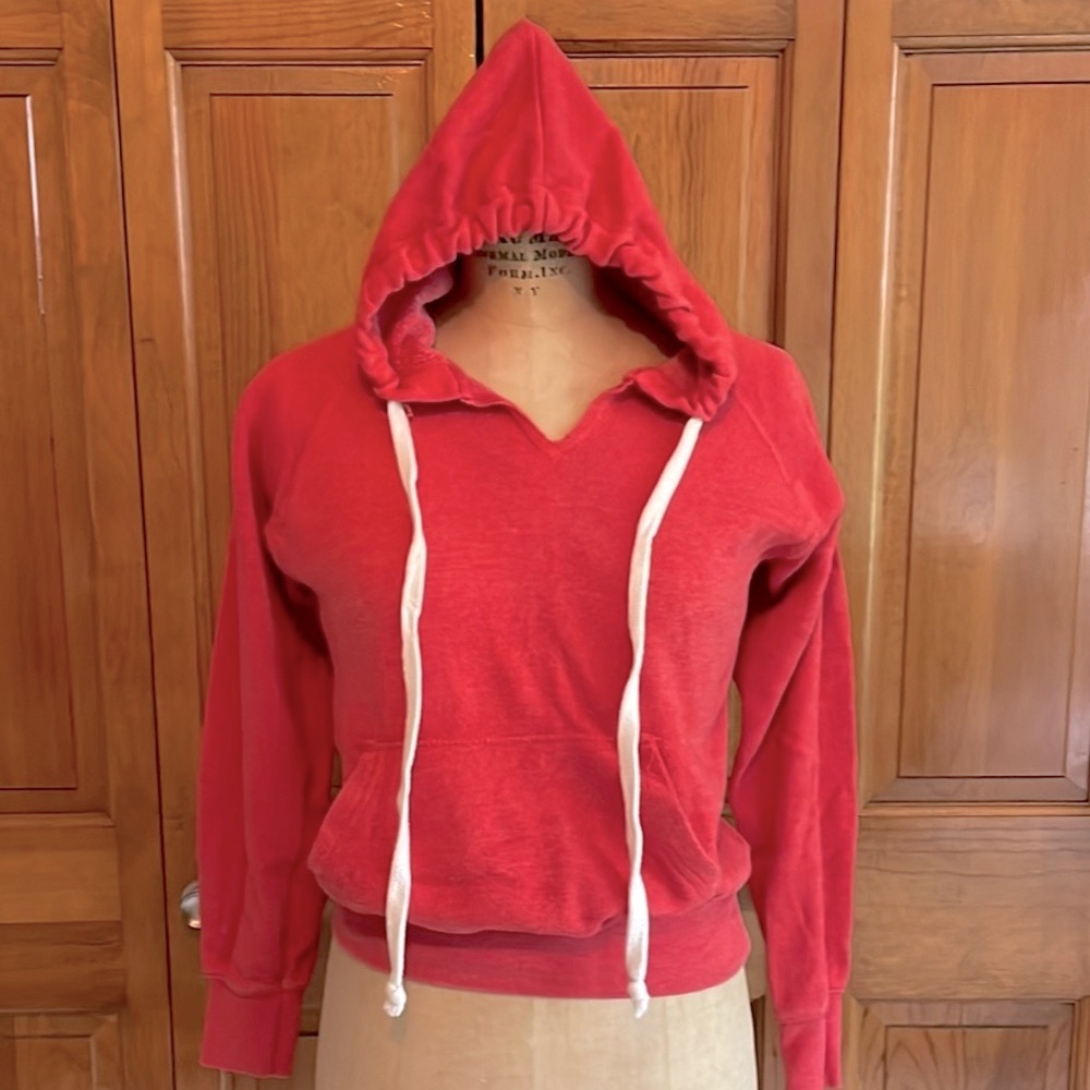 Ocean Drive Red Hooded Long Sleeve Sweatshirt